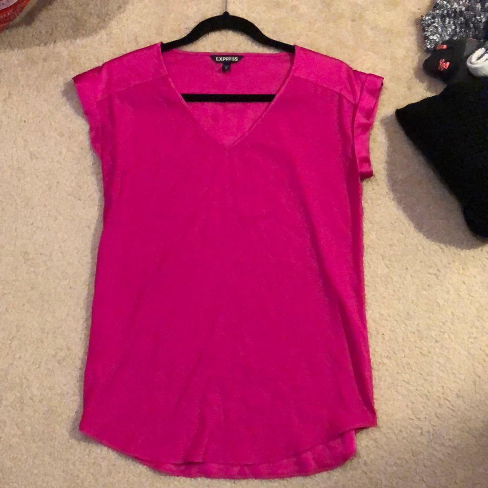 Express silky v-neck blouse